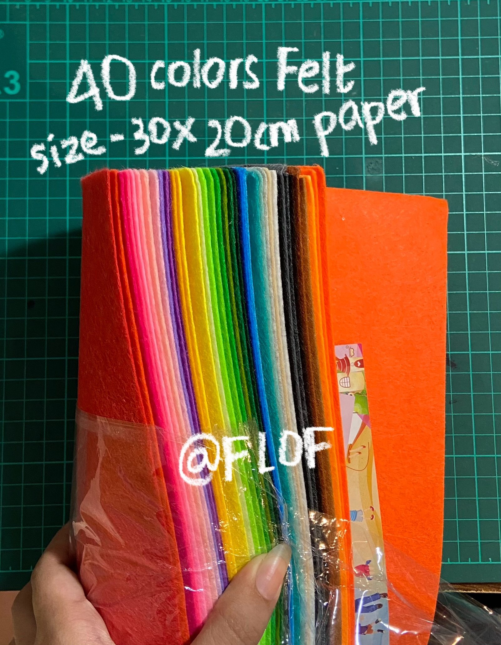 A4 size felt paper set (40 colours)