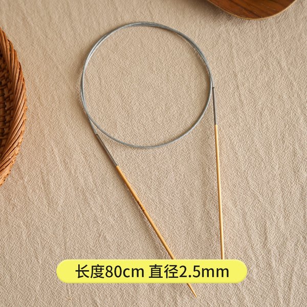 Raw bamboo knitting needles