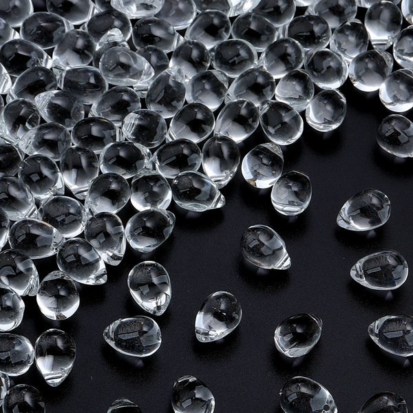 Glass water drop bead